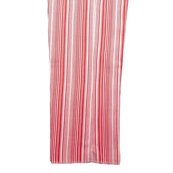 Mens Gurkha Pants 38 Red White Striped Cotton Trousers Straight Fit Flat Front
